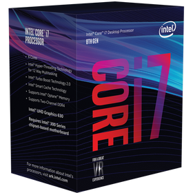 Coffee Lake Core i7-8700K kommer i en slik boks..