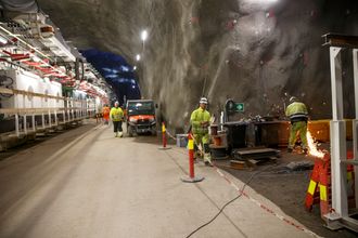 Fire tunnelboremaskiner skal bore mesteparten av Nordens hittil lengste jernbanetunnel. (Arkivfoto)