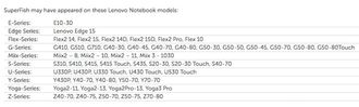 Affiserte Lenovo-modeller. Trykk på bildet for å gjøre det større.
