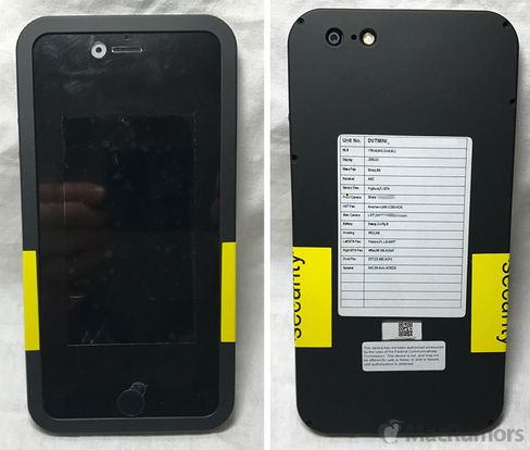 En telefon i forkledning. MacRumors og Sonny Dicson fikk tidligere i år tak i et bilde av det som skal være plastkassen Apple-prototyper pakkes inn i. Slik kamuflasje kan være støpt fast rundt telefonen, eller se ut som et anonymt deksel som skjuler det viktigste. Fra tid til annen omtales denne typen enheter som lunchboxer, og av og til presenteres de som ekte vare på teknonettsteder.