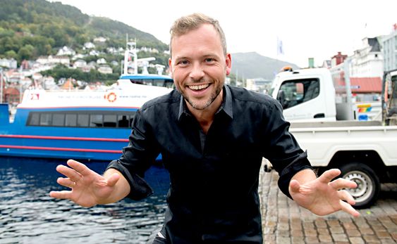 SVs partileder Audun Lysbakken hjemme i Bergen under valgkampinnspurten.