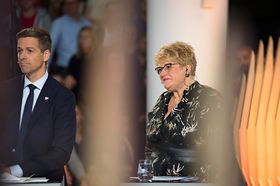Knut Arild Hareide (KrF) og Trine Skei Grande (Venstre).