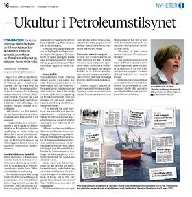 Faksimile fra Stavanger Aftenblad 11. september 2017..