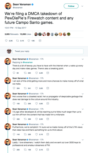 Vanamans Twitter-forklaring.