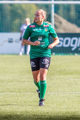 SCORA TRE MÅL: Silje Torvanger sette inn tre mål i dagens kamp mot Vestsiden-Askøy.
