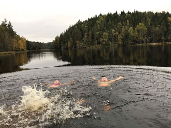 FORFRISKENDE: Det ble til og med tid til et aller så lite bad!