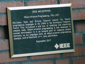 Selve IEEE Milestone-plaketten.