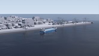 Det er plass til 120 containere på MV Yara Birkeland.