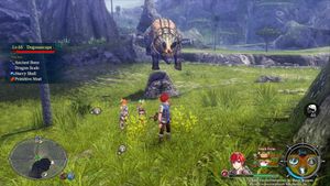 Ys VIII, spelet der dinosaurar på fleire tonn hoppar rundt som sprettballar.