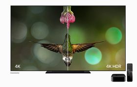 Slik ønsker Apple å vise forskjellen på et 4K-bilde med og uten HDR i Apple TV 4K. Foto: Apple.