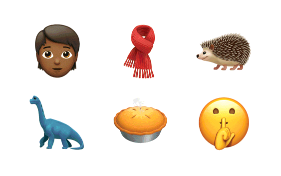 Noen av de nye emojiene som dukker opp i OS-11.1.