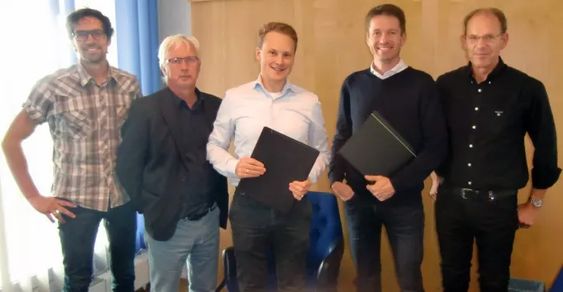 Terje Wold from Grenland Rail, Kjell-Ivan Adolfsson, Operational Account Manager at Green Cargo, Lars Storslett, MD of Moelven, John Samuelsson, Transportation Manager at BillerudKorsnäs, Bengt-Åke Johansson, Strategic Sales Executive at Green Cargo