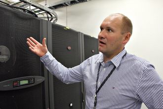 Tor Kristian Gyland i Green Mountain Data Center. Arkivfoto.