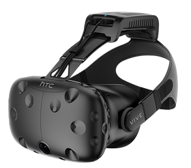 Slik ser boksen ut når den er festet til HTC Vive.