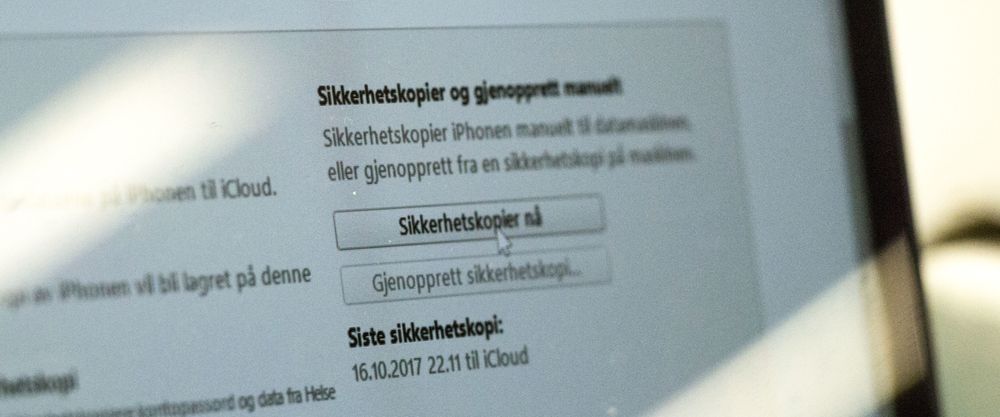 For å være ekstra sikker kan du ta en sikkerhetskopi på PC-en.
