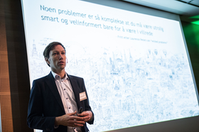 Daglig leder i ZERO, Marius Holm, snakket om teknologiens muligheter for grønne løsninger, og la vekt på at vi som forbrukere har stor makt når det kommer til å presse på for mer miljøvennlige løsninger.