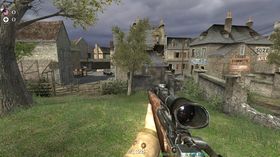 Slik såg Carentan-kartet ut i Call of Duty 2.