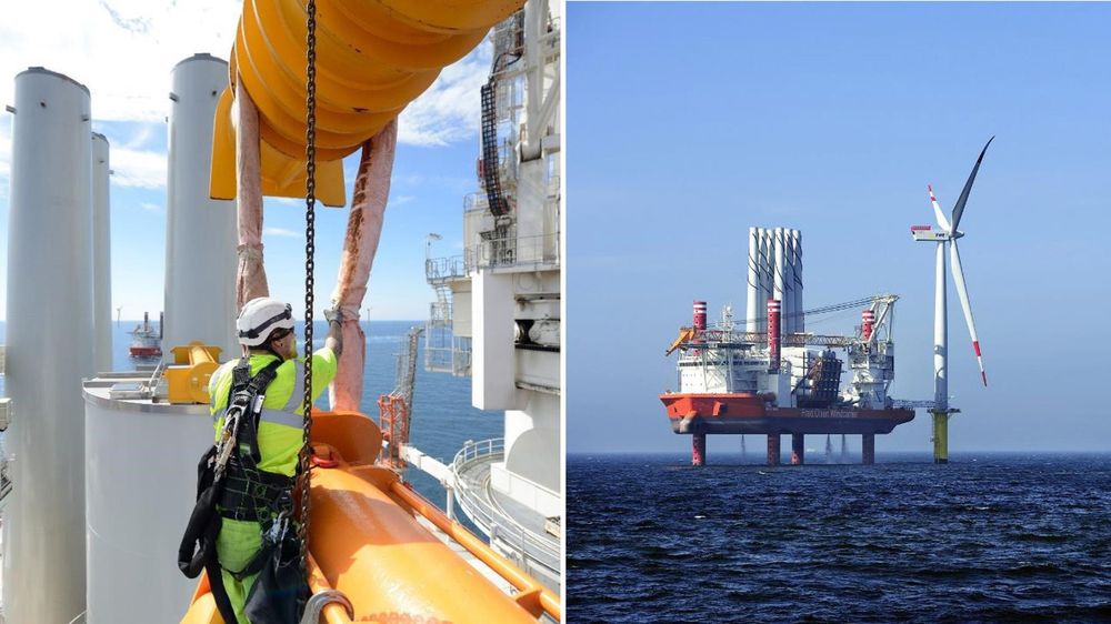 Global Wind Service er en av de største i Europa på onshore og offshore innstallasjon, ifølge dem selv. Mens Windcarrier har installert 300 turbiner. Bilder fra moderselskapet Fred. Olsen Ocean.