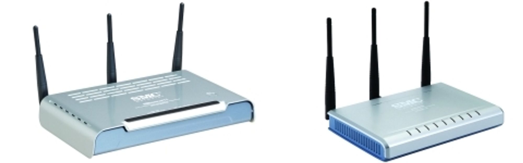 SMC7904WBRA-N ADSL2+ modemruter (t.v.) og SMCWBR14-N bredbåndsruter