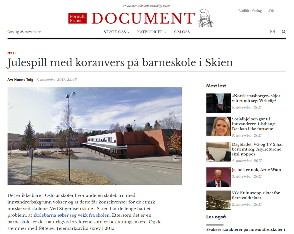Faksimile fra Document.no sin sak.