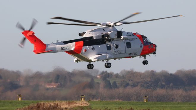Norsk redningshelikopter vekker oppsikt på flyutstilling