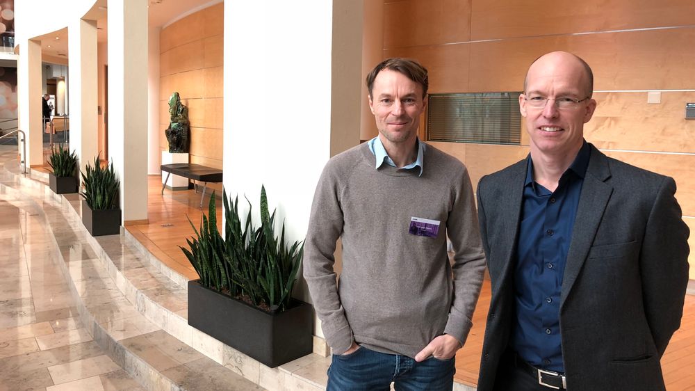 Lars Joakim Nilsson i Inmeta og Stian Barkbu i DNV GL.