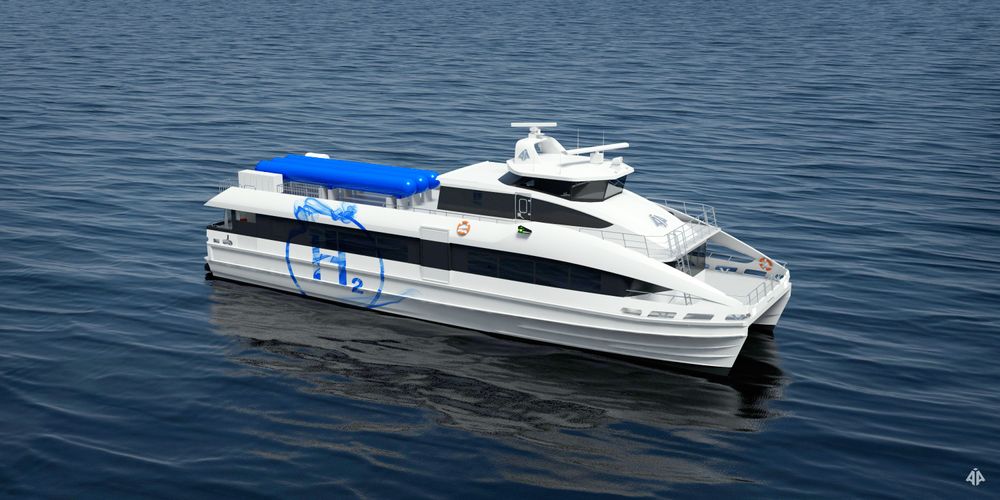 Fem konsortier skal utvikle framtidas nullutslipps hurtigbåt. Brødrene Aa har designet en 29,9 meter katamaran for 145 passasjerer. Med 500 kg H2, 12 x 100 kW brenselceller og to 600 kW elektromoterer, skal den kunne seile 150 nautiske mil i 25 knop.