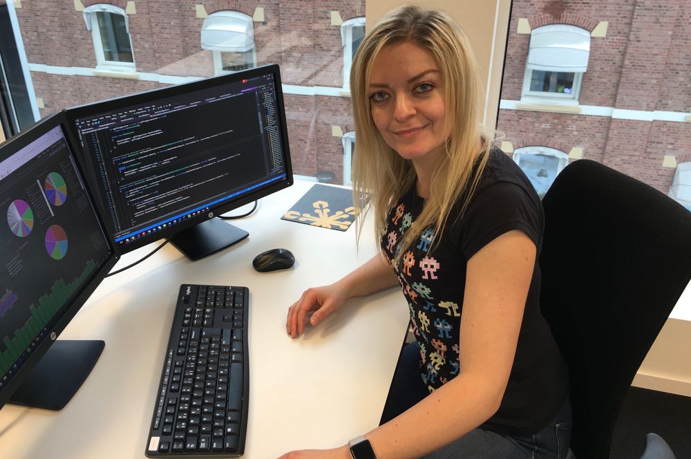 Ewa Molenda på kontoret hos Ice Norge.