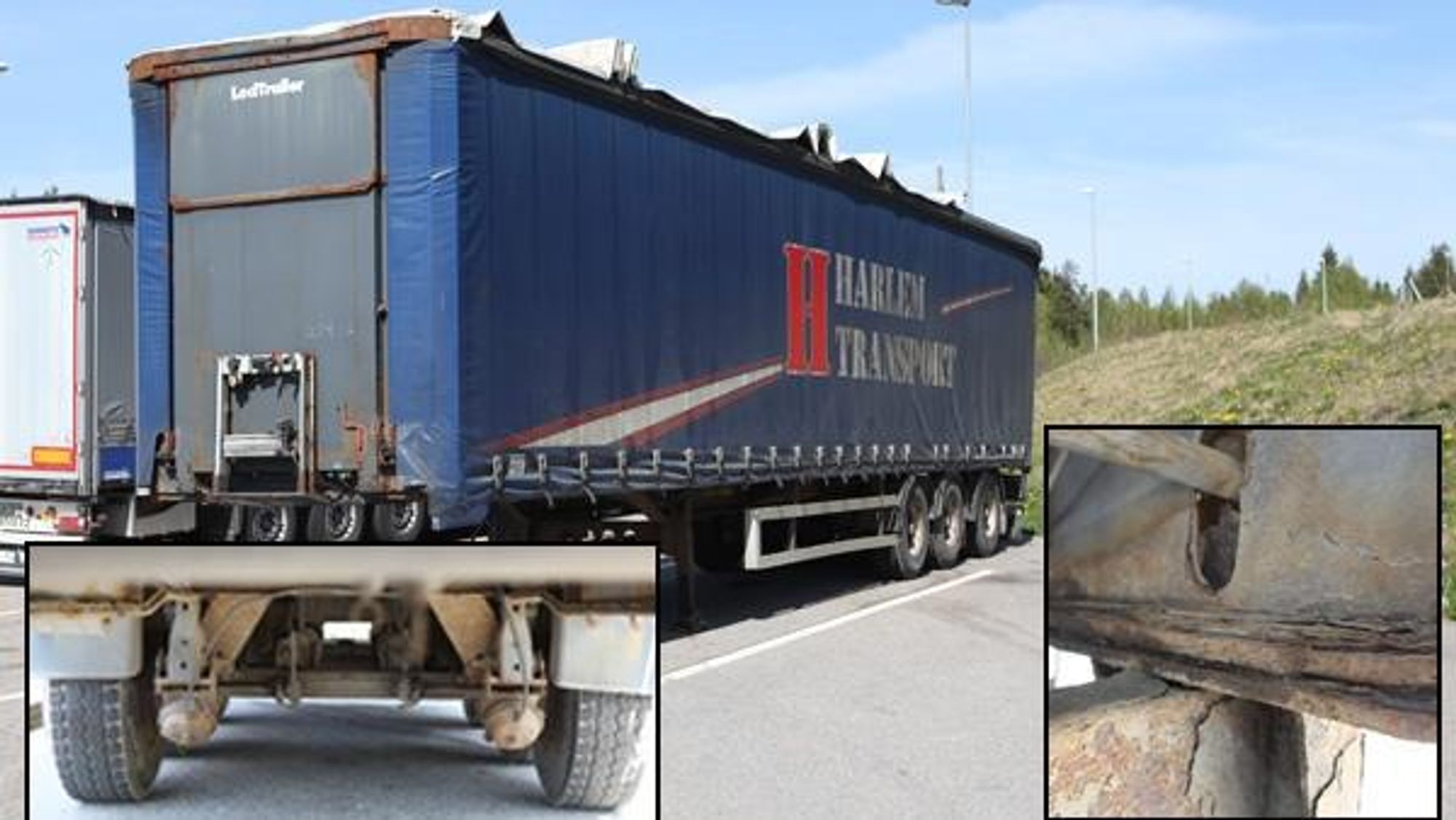 En slitt tralle på vei til Irak havnet på Taraldrud kontrollstasjon.