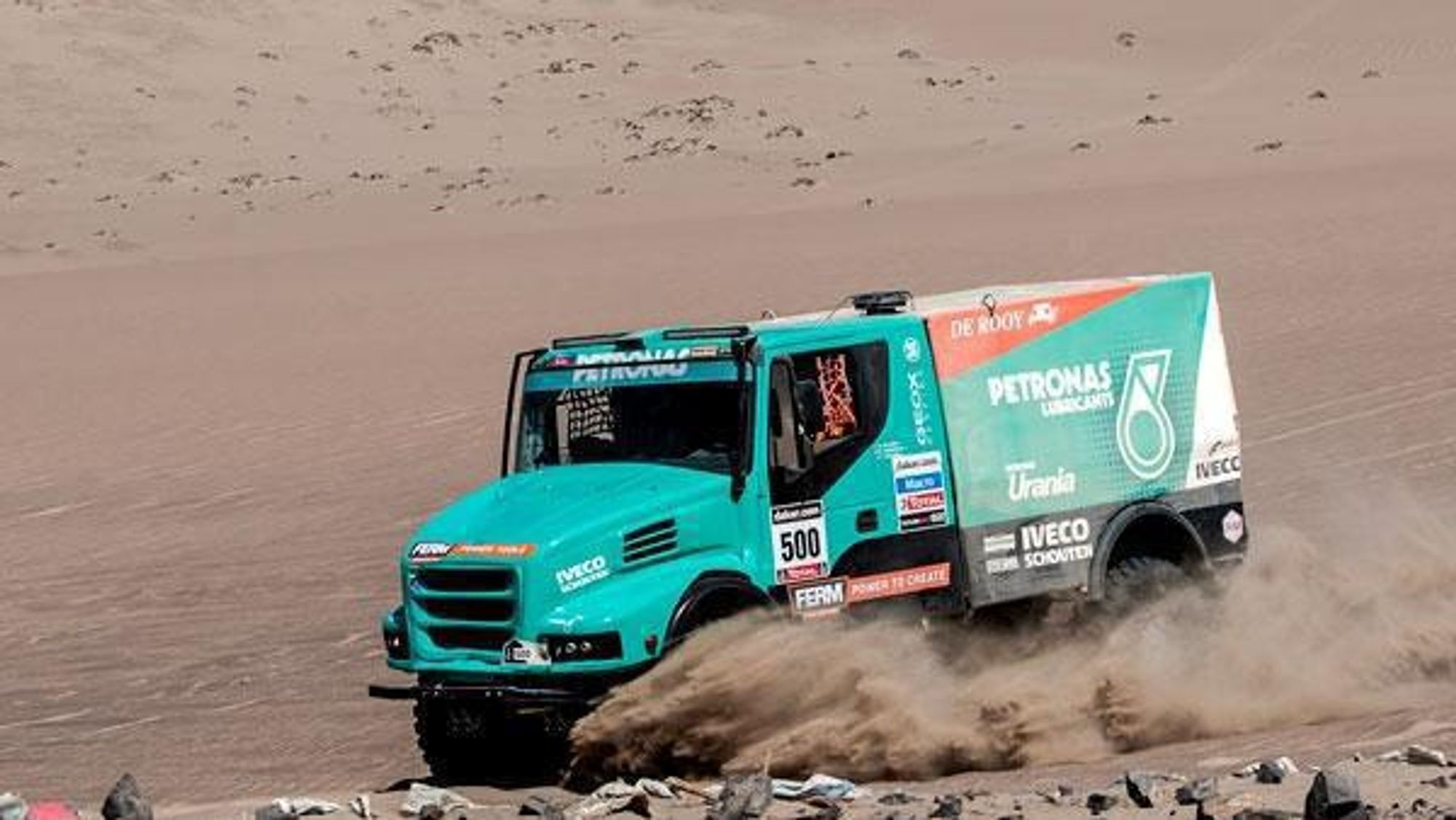 De Rooy har startnummer 500 på lastebilen i årets Dakar fordi han vant klassen i fjor.