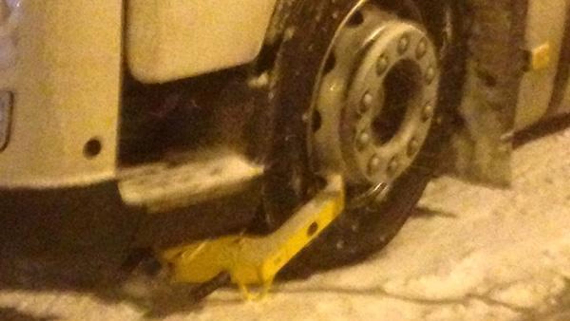 Det ble tvungen stopp for denne lastebilen på Sørlandet torsdag 16. januar.