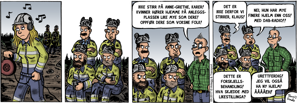 Karene stirrer på Anne-Grethe