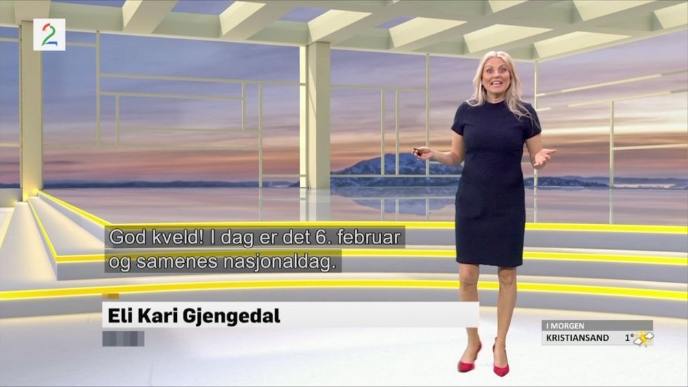 Slik har du aldri hørt Eli Kari melde været før: Her tar hun hele sendingen på samisk!