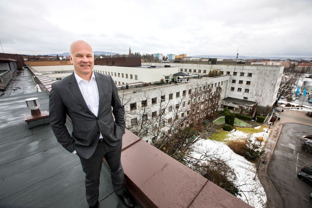 Kringkastingssjef Thor Gjermund Eriksen i NRK på Marienlyst i Oslo.