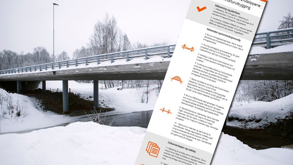 Med disse tiltakene skal Statens vegvesen kunne redusere utslippet av klimagasser fra bygging av infrastruktur med 40 prosent innen 2030.