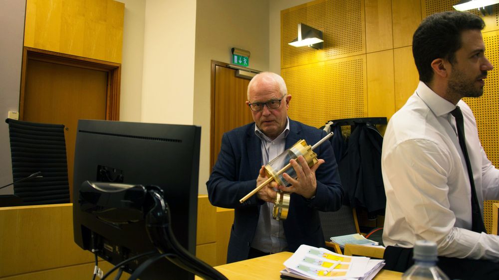 Neodrill-gründer Harald Strand (t.v.) forklarte seg i Oslo tingrett onsdag og torsdag denne uken.