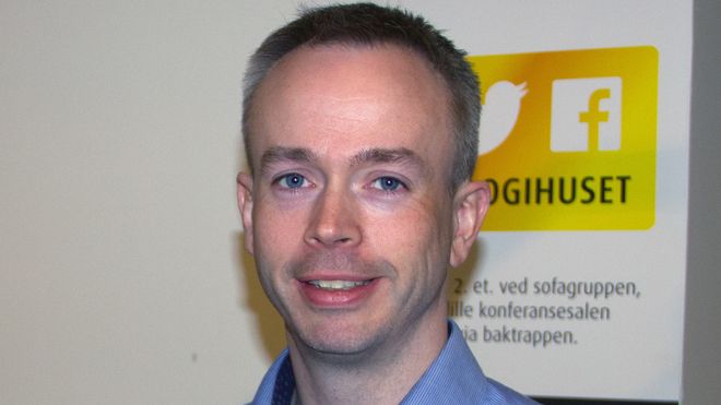 Roy Solberg under et arrangement ved Teknologihuset i Oslo i april 2018.