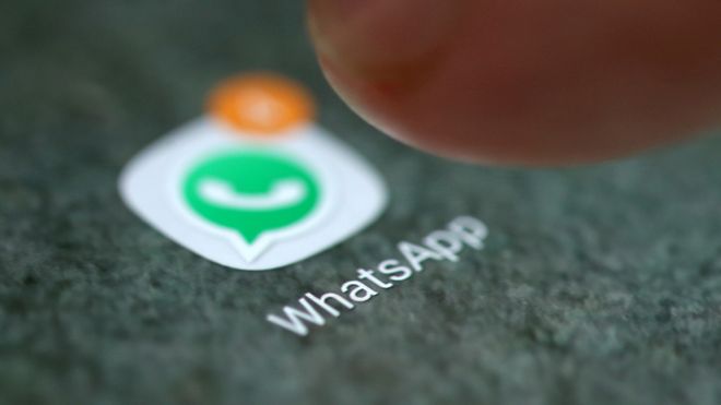 WhatsApp-ikon på en smartmobil.