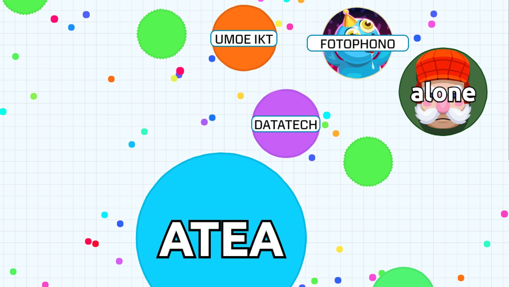 Blant alle norske IT-konsulentselskaper har Atea den høyeste oppkjøpsvirksomheten. Her illustrert med det populære internettspillet Agar.io