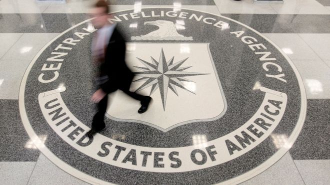 Lobbyen ved CIA-hovedkvarteret i Langley, Virginia.