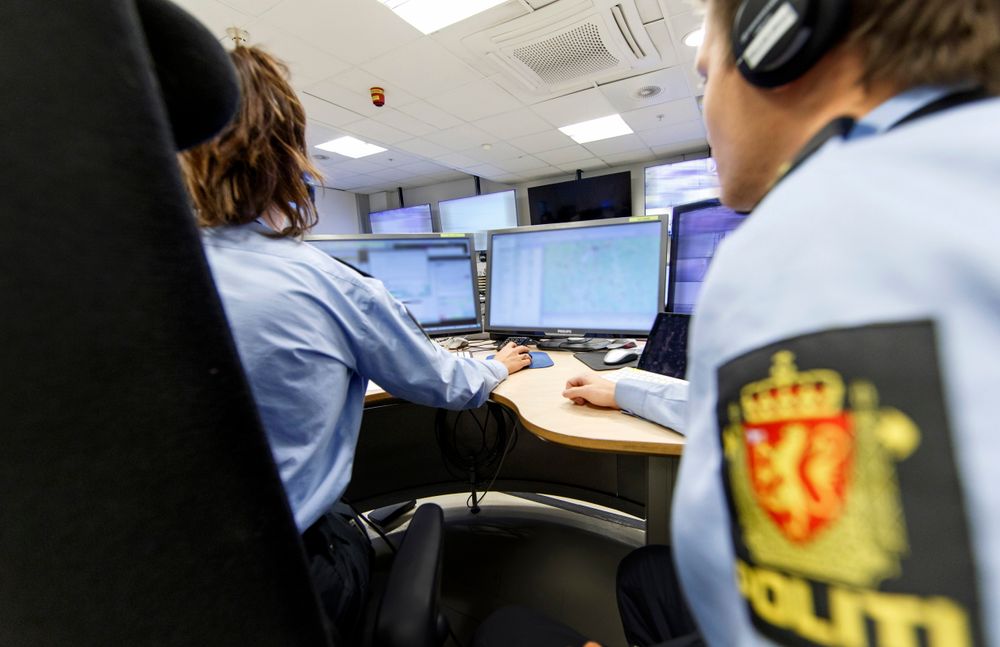 Politiet i arbeid. Operasjonssentralen til politiet.