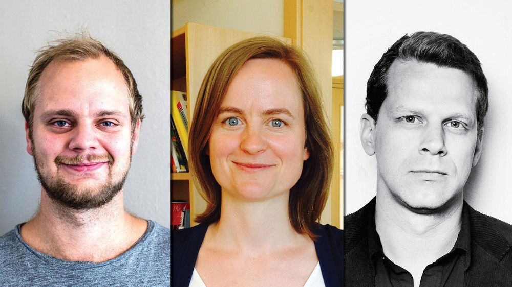 NY REDAKTØR? Mimir Kristjansson, Mari Skurdal og Espen Løkeland-Stai kan være tre mulige kandidater til jobben som ansvarlig redaktør i Klassekampen.