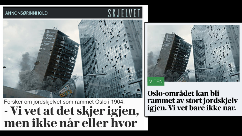 Fra VG og Aftenpostens forsider i dag.