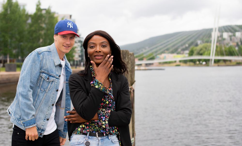 Daniel Horgen og Matunda Bigirimana skal lage ettermiddagssendingene på NRK Buskerud i sommer.