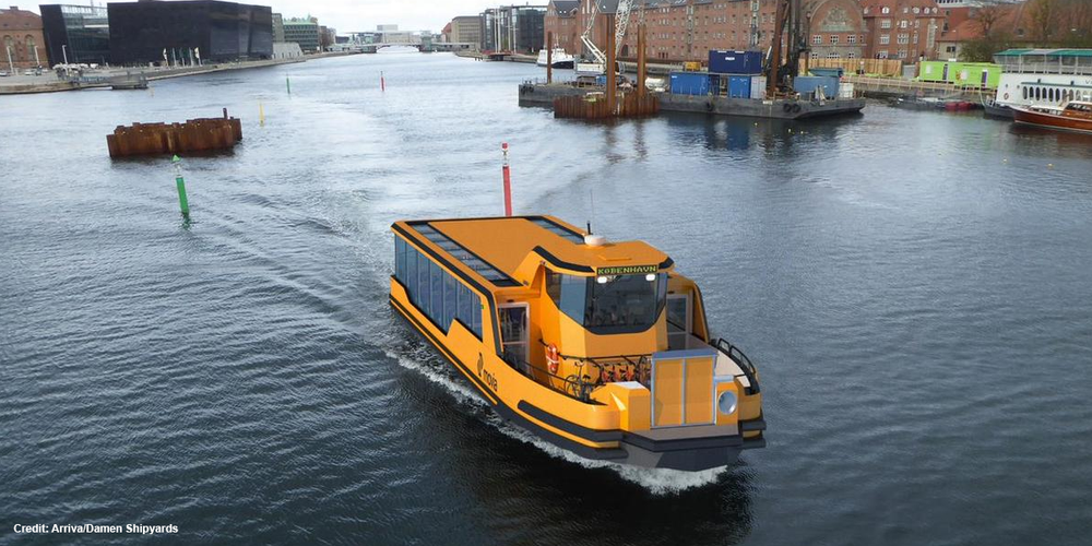 De gule havnebussene i København skal bli grønne og helelektriske fra 2020.