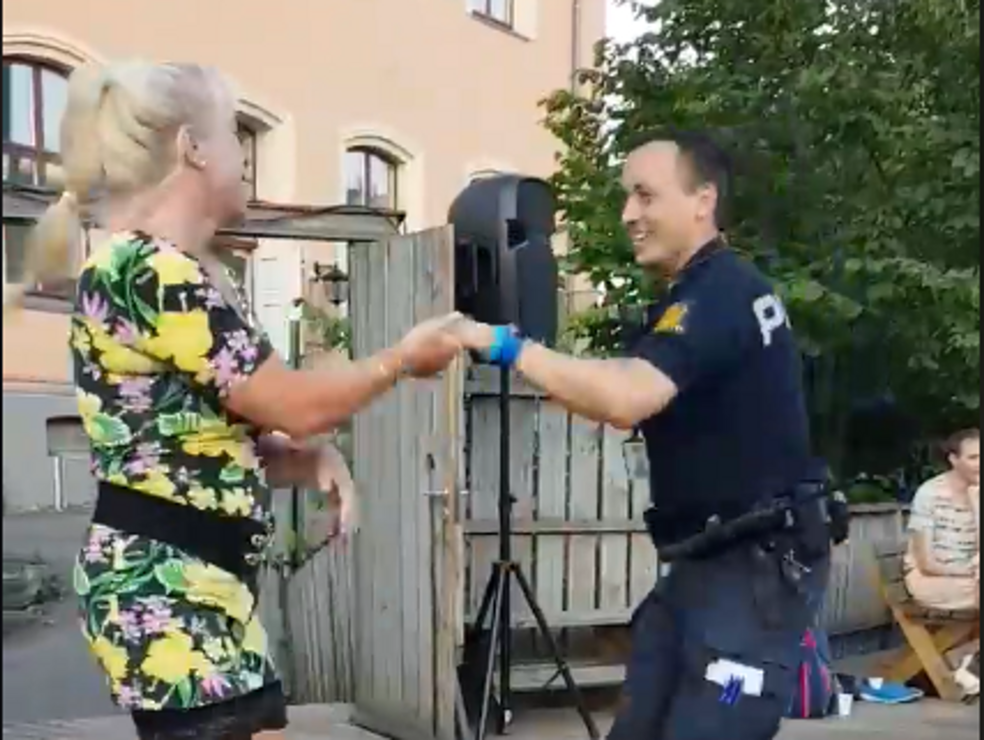 Politiet tok seg en swing