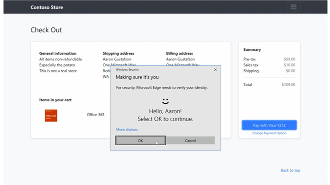 Snart får også Microsofts nettleser støtte for passordfrie innlogginger
