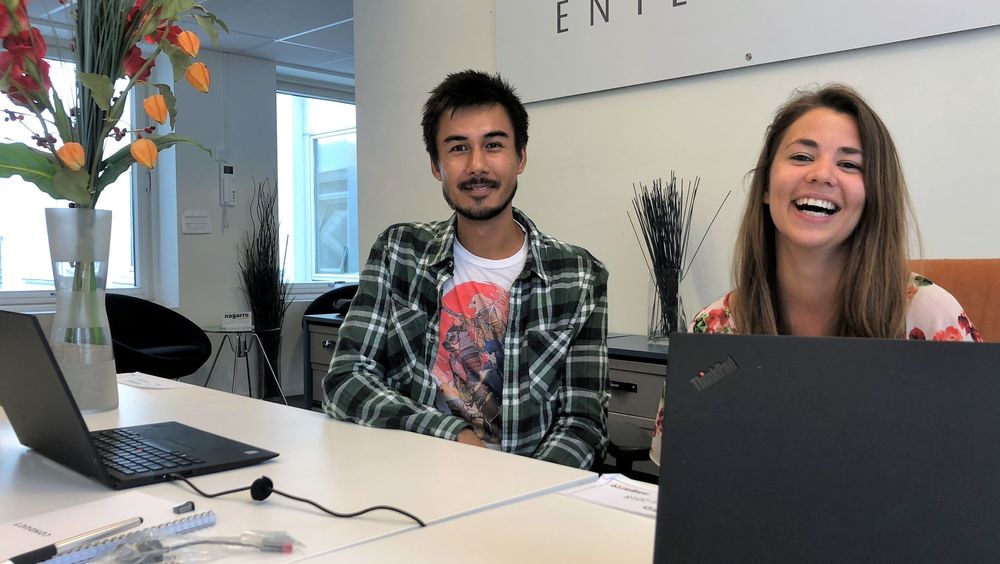 Chris Ghai (UiO) og Hedda Vik (NTNU). UiO (Matetmatikk Informatikk Teknologi) og NTNU (Siv.ing-studiet innenfor Industriell matematikk, med utveksling til Lausanne i Sveits).
