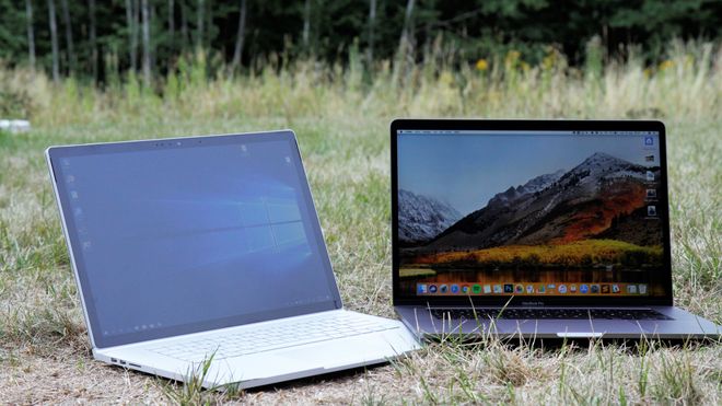 Vi har testet den råeste Macbook Pro-maskinen mot Microsoft Surface Book 2