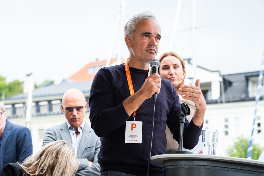 Eivind Ljøstad, sjefredaktør i Fædrelandsvennen, Arendalsuka onsdag